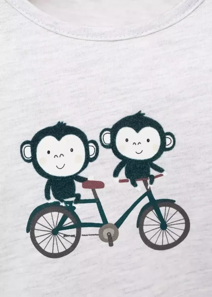 Koszulka z mieszanki bawełny z nadrukiem Koszulka z mieszanki bawełny z nadrukiem