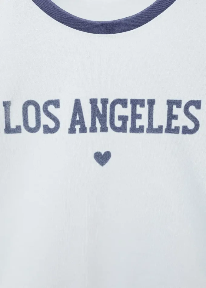 Koszulka z mieszanki bawełny z nadrukiem Koszulka z mieszanki bawełny z nadrukiem