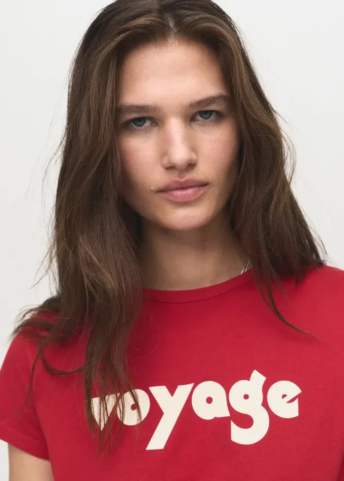 Koszulka z mieszanki bawełny z nadrukiem Koszulka z mieszanki bawełny z nadrukiem