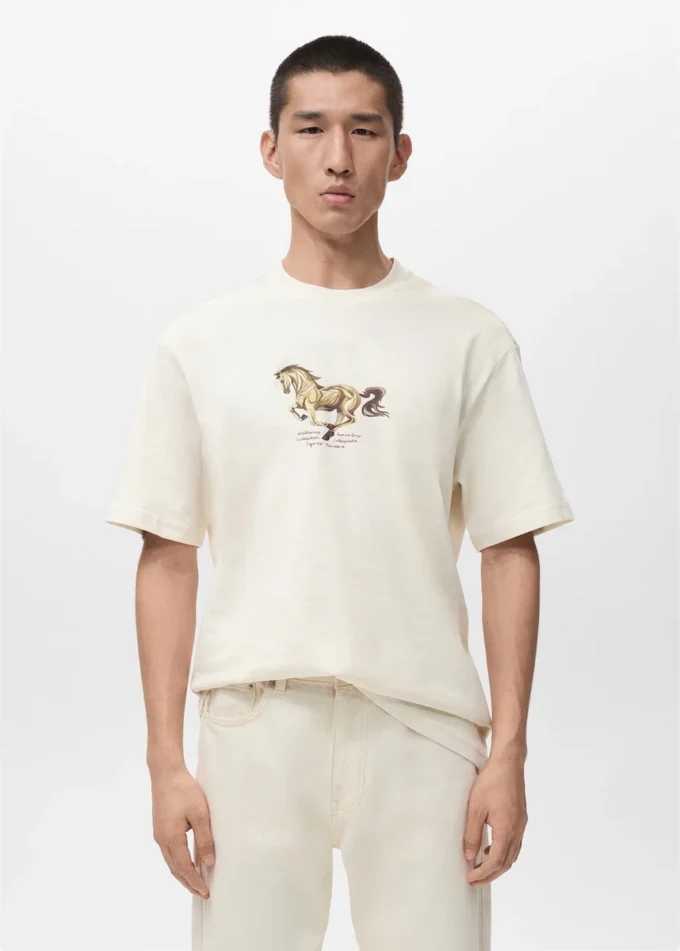 Koszulka z nadrukiem, 100% bawełna Koszulka z nadrukiem, 100% bawełna