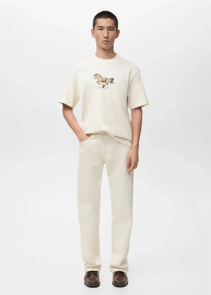 Koszulka z nadrukiem, 100% bawełna Koszulka z nadrukiem, 100% bawełna