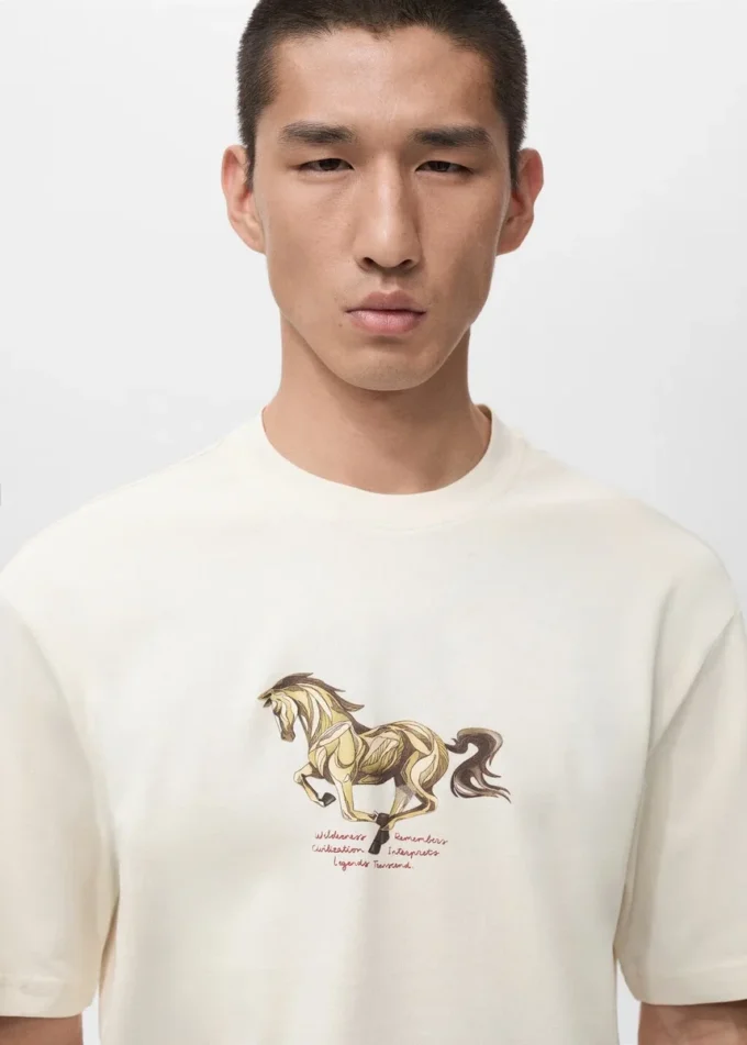 Koszulka z nadrukiem, 100% bawełna Koszulka z nadrukiem, 100% bawełna