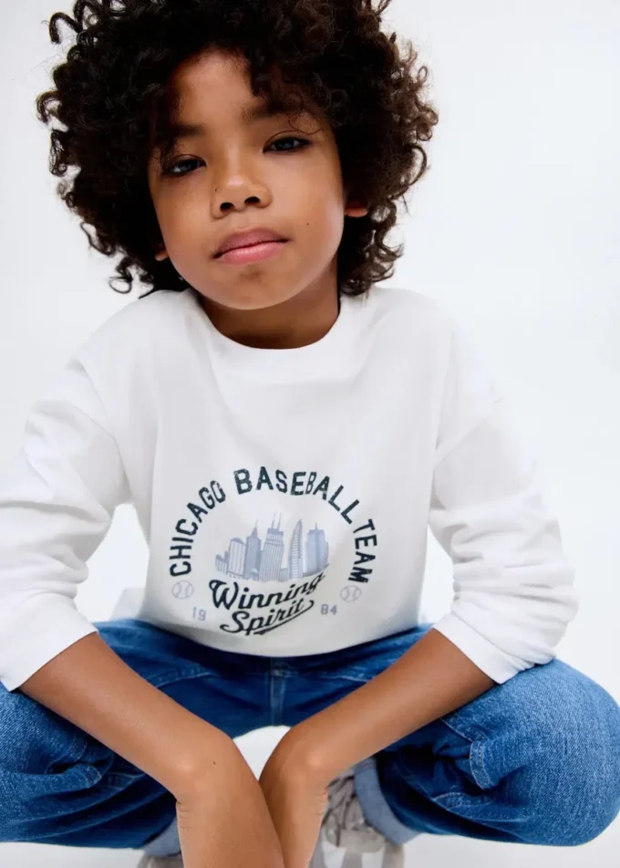 Koszulka z nadrukiem i długim rękawem Koszulka z nadrukiem i długim rękawem