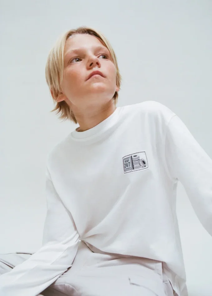 Koszulka z nadrukiem i długim rękawem Koszulka z nadrukiem i długim rękawem