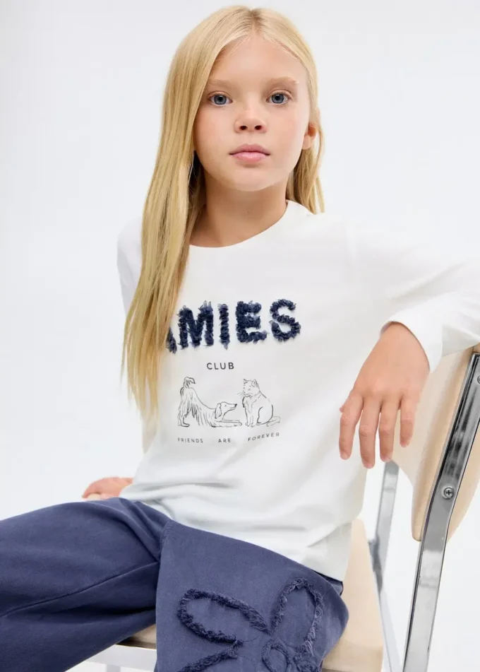 Koszulka z nadrukiem i długim rękawem Koszulka z nadrukiem i długim rękawem