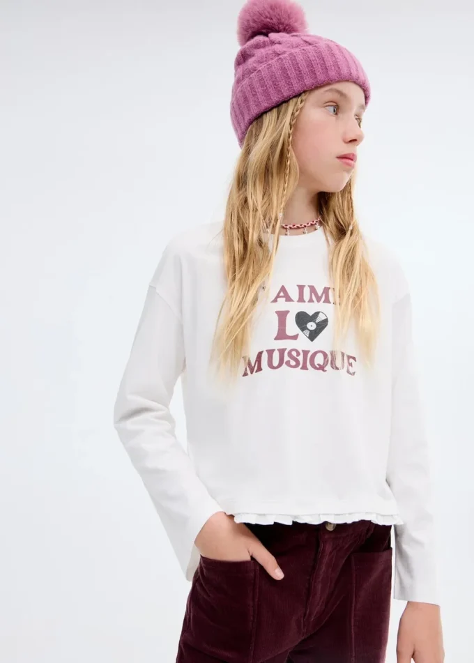 Koszulka z nadrukiem i długim rękawem Koszulka z nadrukiem i długim rękawem