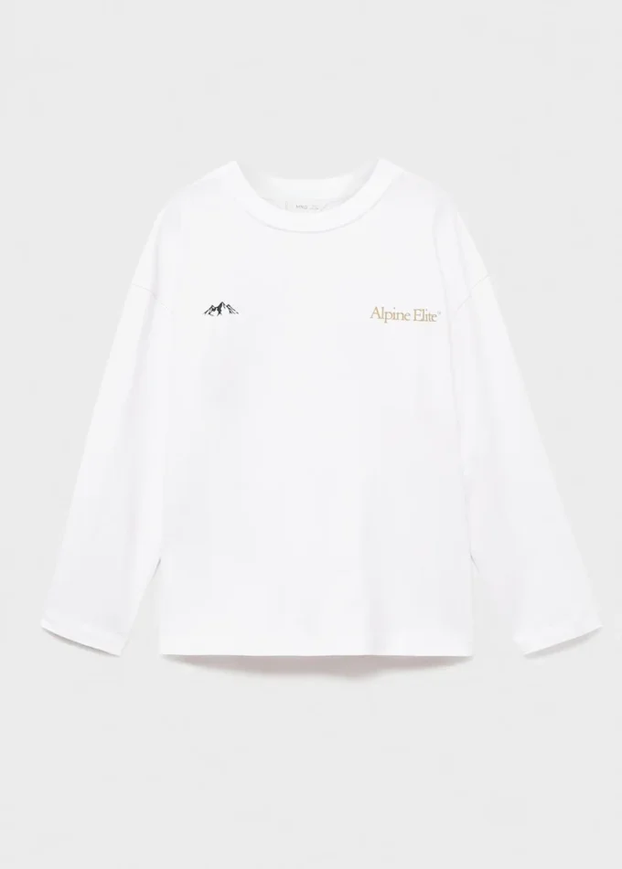 Koszulka z nadrukiem i długim rękawem Koszulka z nadrukiem i długim rękawem