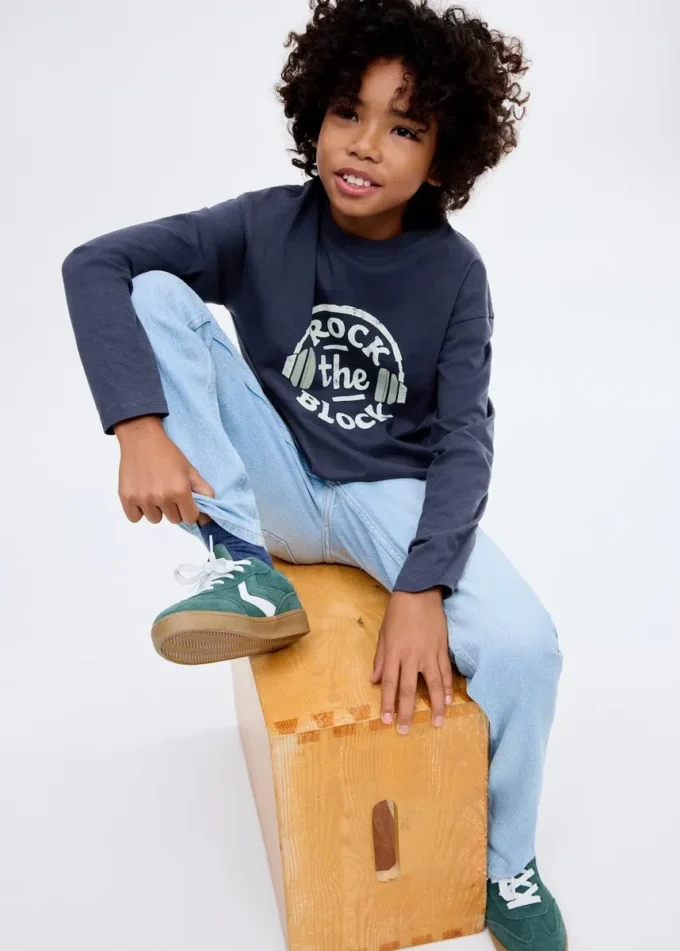 Koszulka z nadrukiem i długim rękawem Koszulka z nadrukiem i długim rękawem