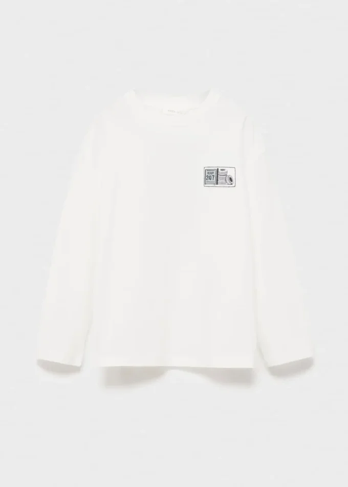 Koszulka z nadrukiem i długim rękawem Koszulka z nadrukiem i długim rękawem