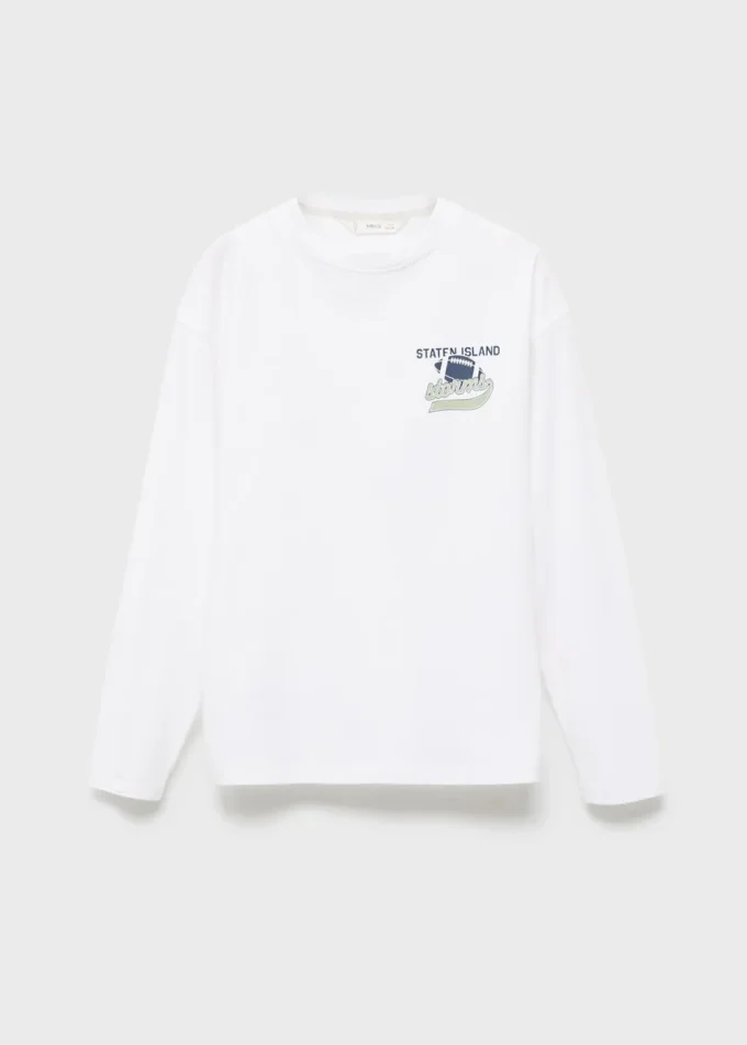 Koszulka z nadrukiem i długim rękawem Koszulka z nadrukiem i długim rękawem