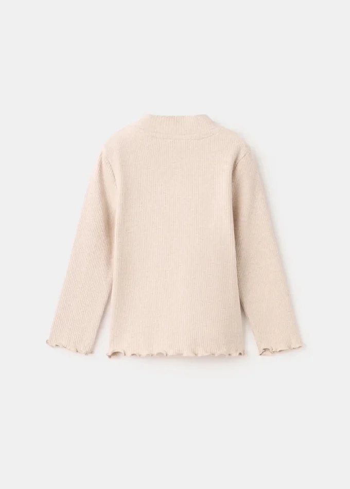 Koszulka z prążkowanym golfem Koszulka z prążkowanym golfem