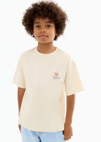 Koszulka z tropikalnym nadrukiem