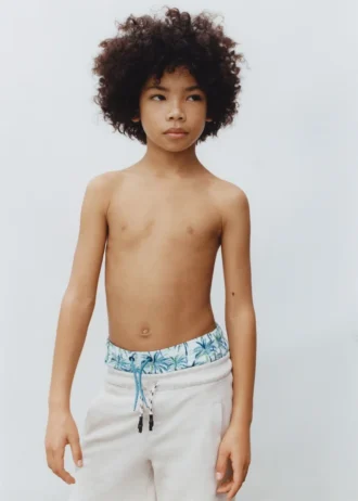 Kąpielówki z nadrukiem palm