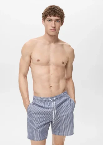 Kąpielówki z tkaniny seersucker