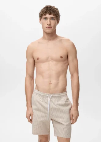 Kąpielówki z tkaniny seersucker