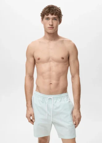 Kąpielówki z tkaniny seersucker