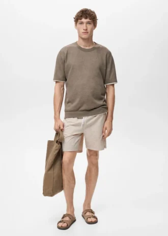 Kąpielówki z tkaniny seersucker