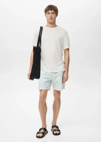 Kąpielówki z tkaniny seersucker