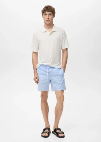 Kąpielówki z tkaniny seersucker