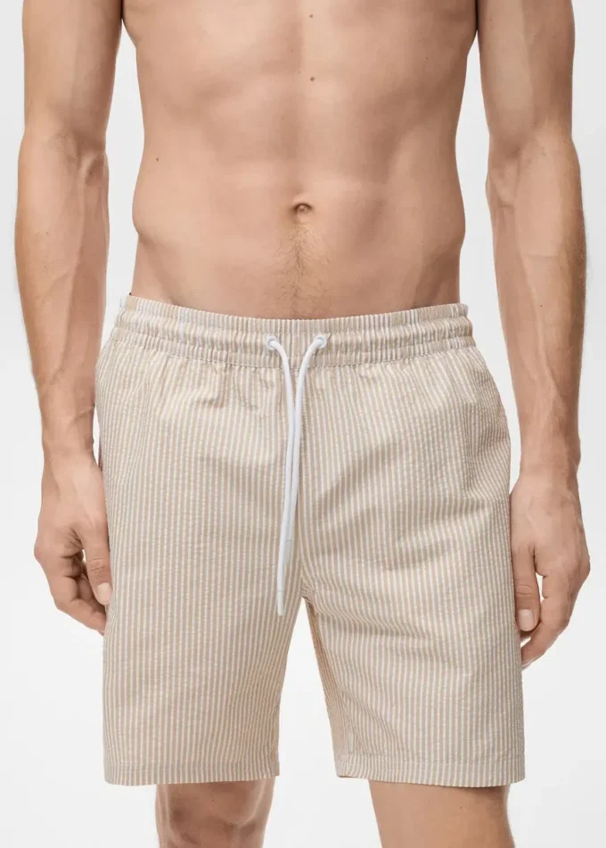 Kąpielówki z tkaniny seersucker Kąpielówki z tkaniny seersucker