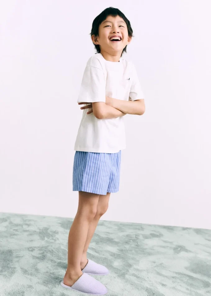 Krótka piżama w paski Krótka piżama w paski