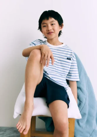 Krótka piżama w paski