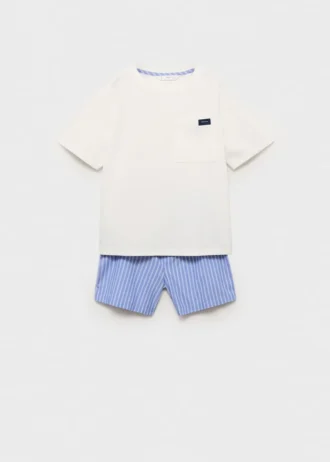 Krótka piżama w paski