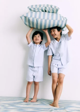 Krótka piżama w paski