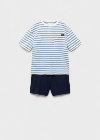 Krótka piżama w paski