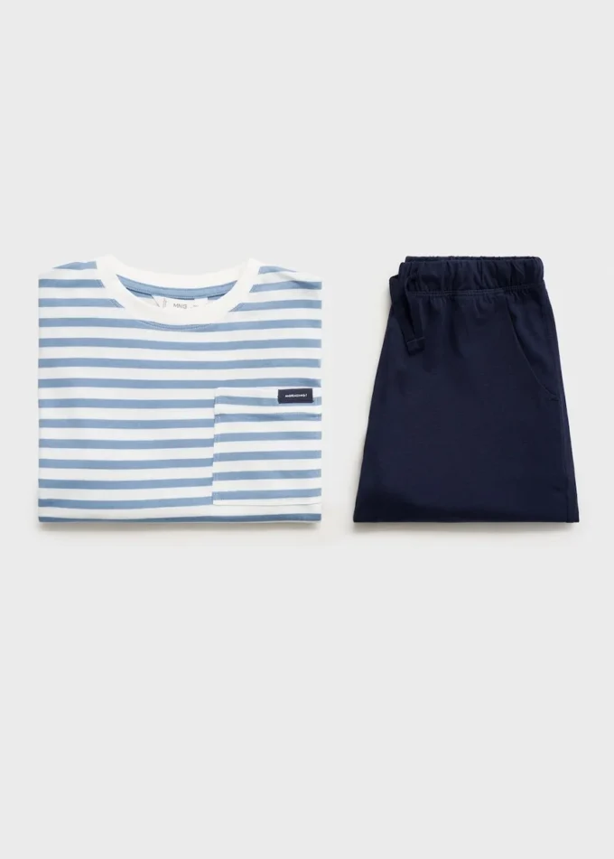 Krótka piżama w paski Krótka piżama w paski