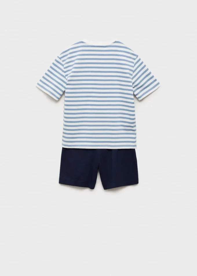 Krótka piżama w paski Krótka piżama w paski