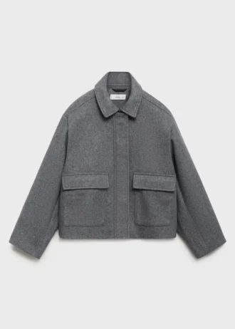 Krótki płaszcz z tkaniny