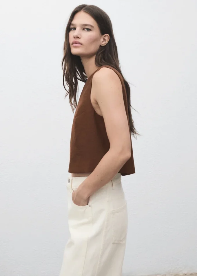 Krótki top zapinany na guziki Krótki top zapinany na guziki