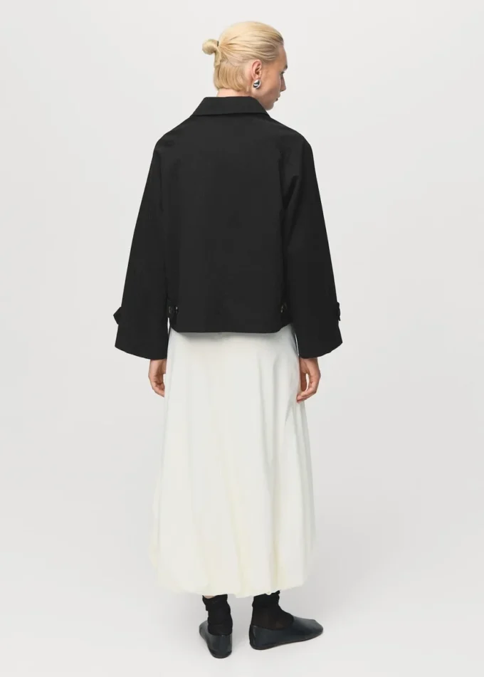 Krótki trencz oversize z epoletami Krótki trencz oversize z epoletami