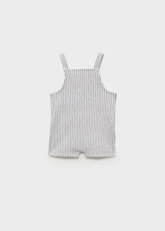 Krótkie ogrodniczki w paski