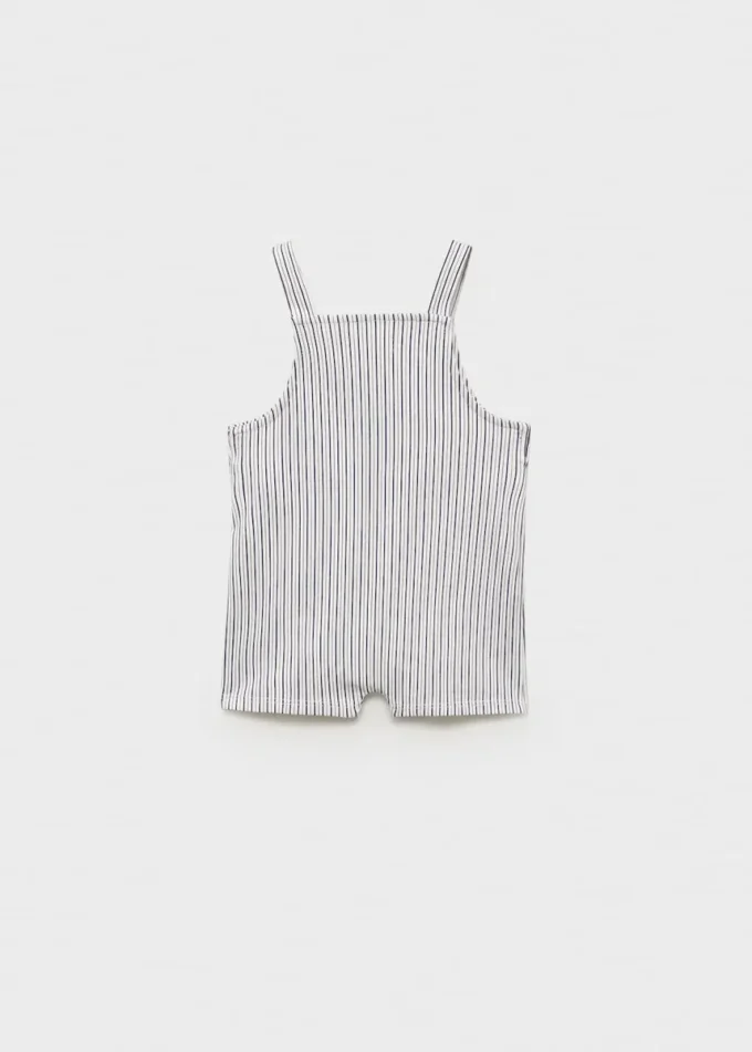 Krótkie ogrodniczki w paski Krótkie ogrodniczki w paski