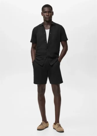 Krótkie spodenki z dzianiny strukturalnej