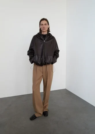 Kurtka 100% skóra z kapturem