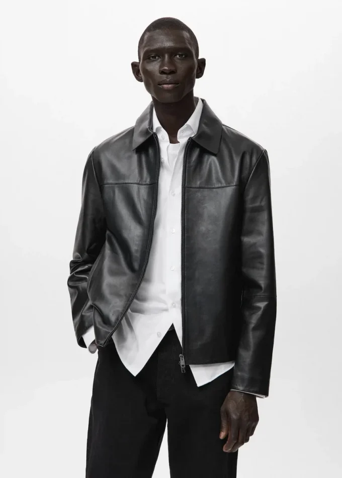 Kurtka 100% skóra z kieszeniami Kurtka 100% skóra z kieszeniami