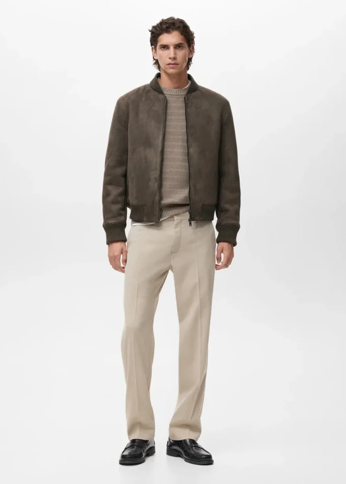 Kurtka bomberka z efektem zamszu Kurtka bomberka z efektem zamszu