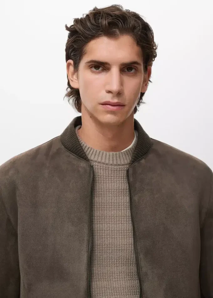 Kurtka bomberka z efektem zamszu Kurtka bomberka z efektem zamszu