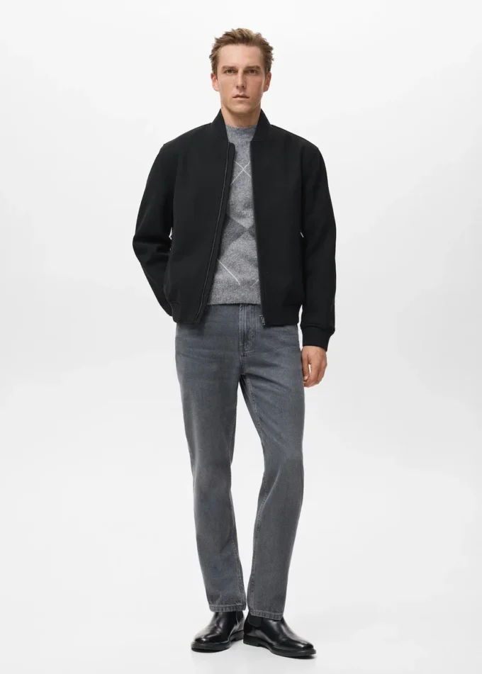 Kurtka bomberka z zamkiem błyskawicznym