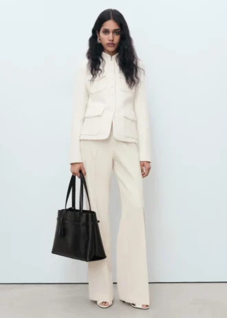 Kurtka bouclé z kieszeniami