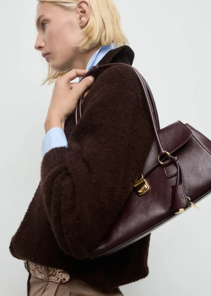 Kurtka bouclé z kołnierzem z sztruksu Kurtka bouclé z kołnierzem z sztruksu