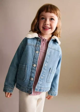 Kurtka dżinsowa z efektem futra