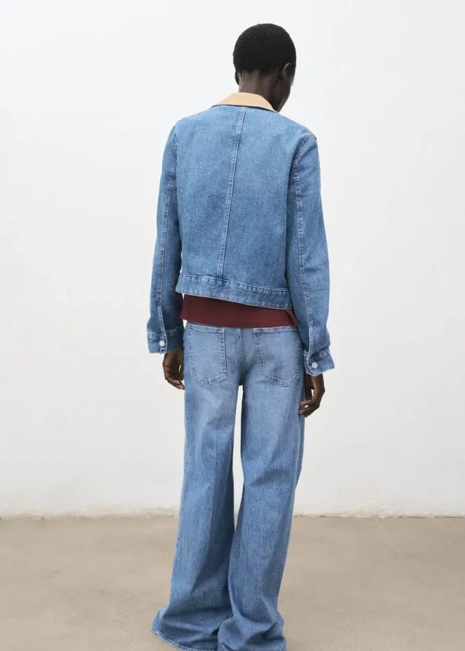 Kurtka dżinsowa z kołnierzem z sztruksu Kurtka dżinsowa z kołnierzem z sztruksu