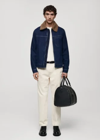 Kurtka dżinsowa z podszewką z owczej skóry