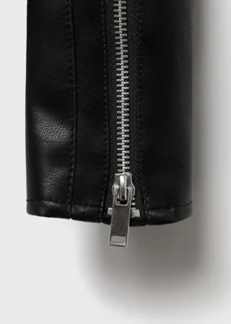 Kurtka motocyklowa z efektem skóry