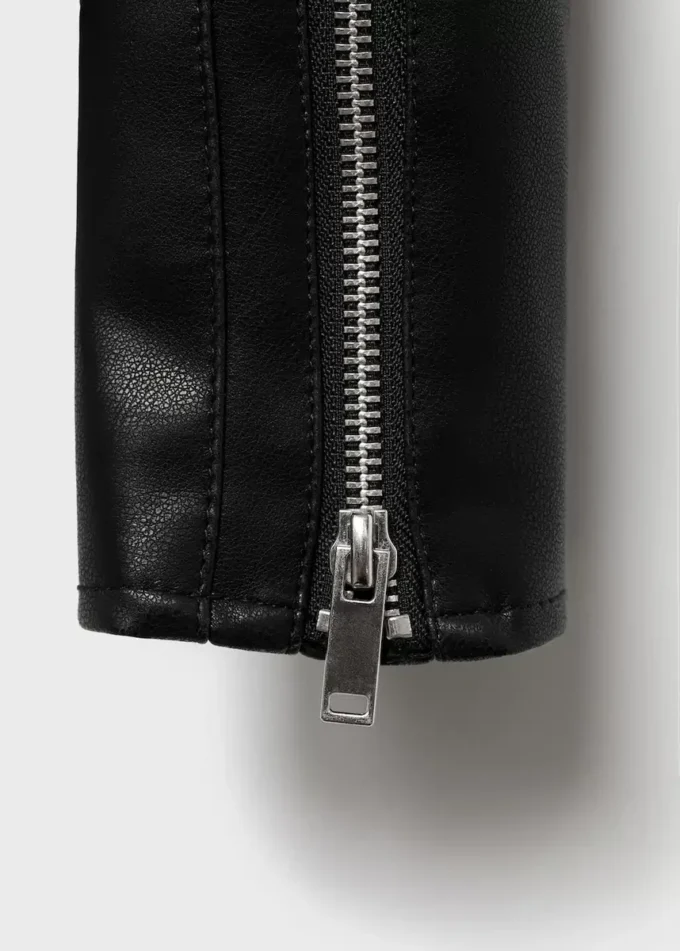 Kurtka motocyklowa z efektem skóry