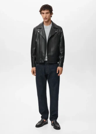 Kurtka motocyklowa ze sztucznej skóry